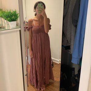 Plum color maxi dress